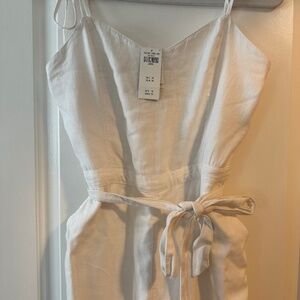 A&F White Linen Jumpsuit